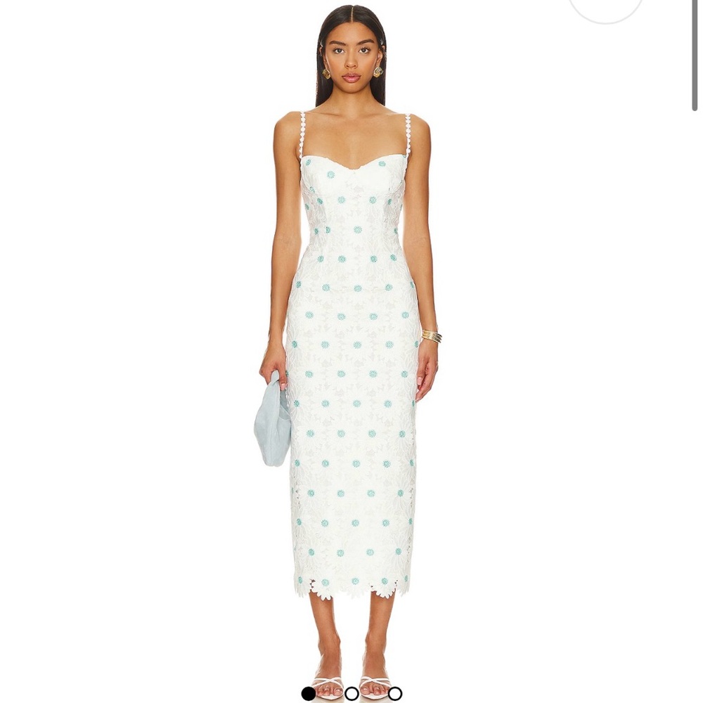 Saylor White Calibria Midi Dress